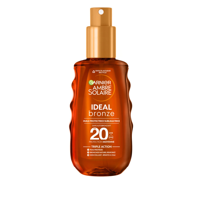 Garnier Ambre Solaire Ideal Bronze Huile Protectrice SPF20 150mL