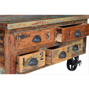 Mesa de centro - madera reciclada - 90x90x40cm