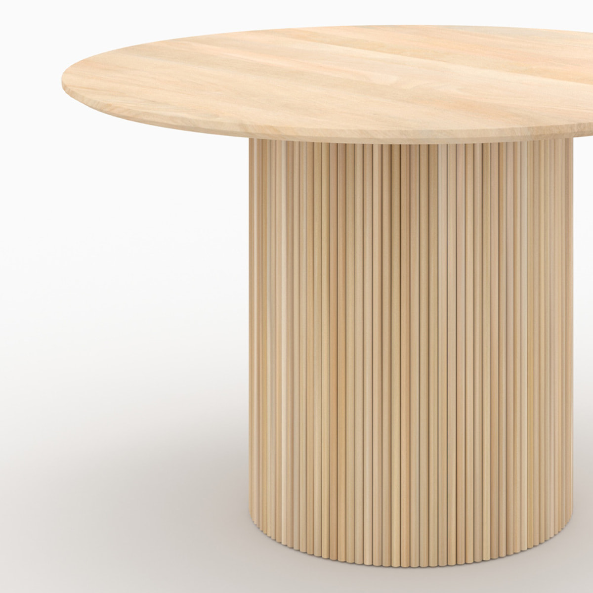 Table ronde 4 personnes en bois de manguier D120 cm - Agathe