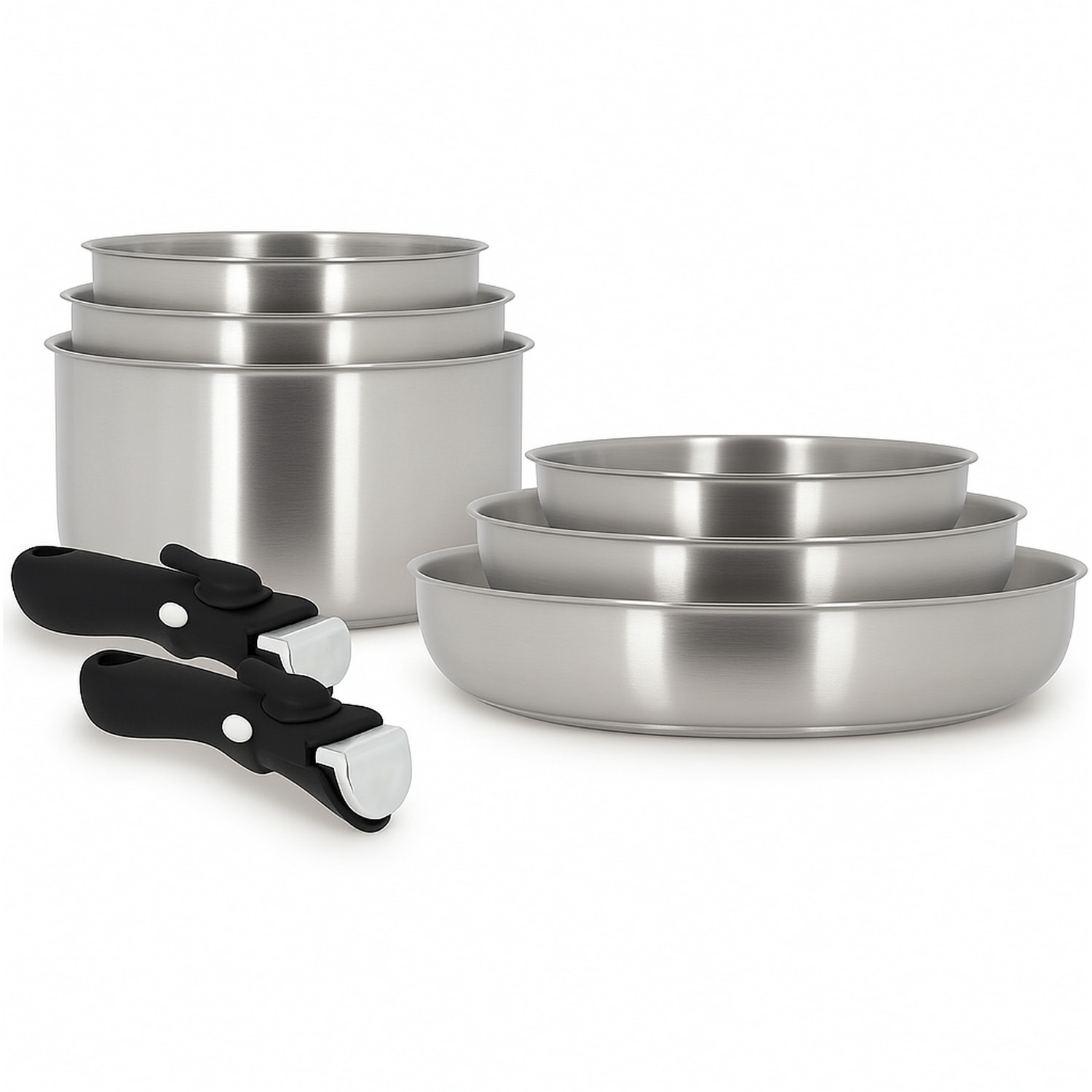 Batterie de cuisine 8 pièces en acier inoxydable - tous feux IRIS