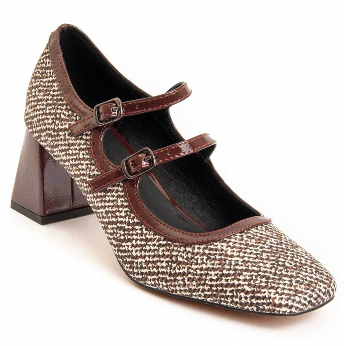 Zapato De Tacón - Marron - Altura: 6 Cm