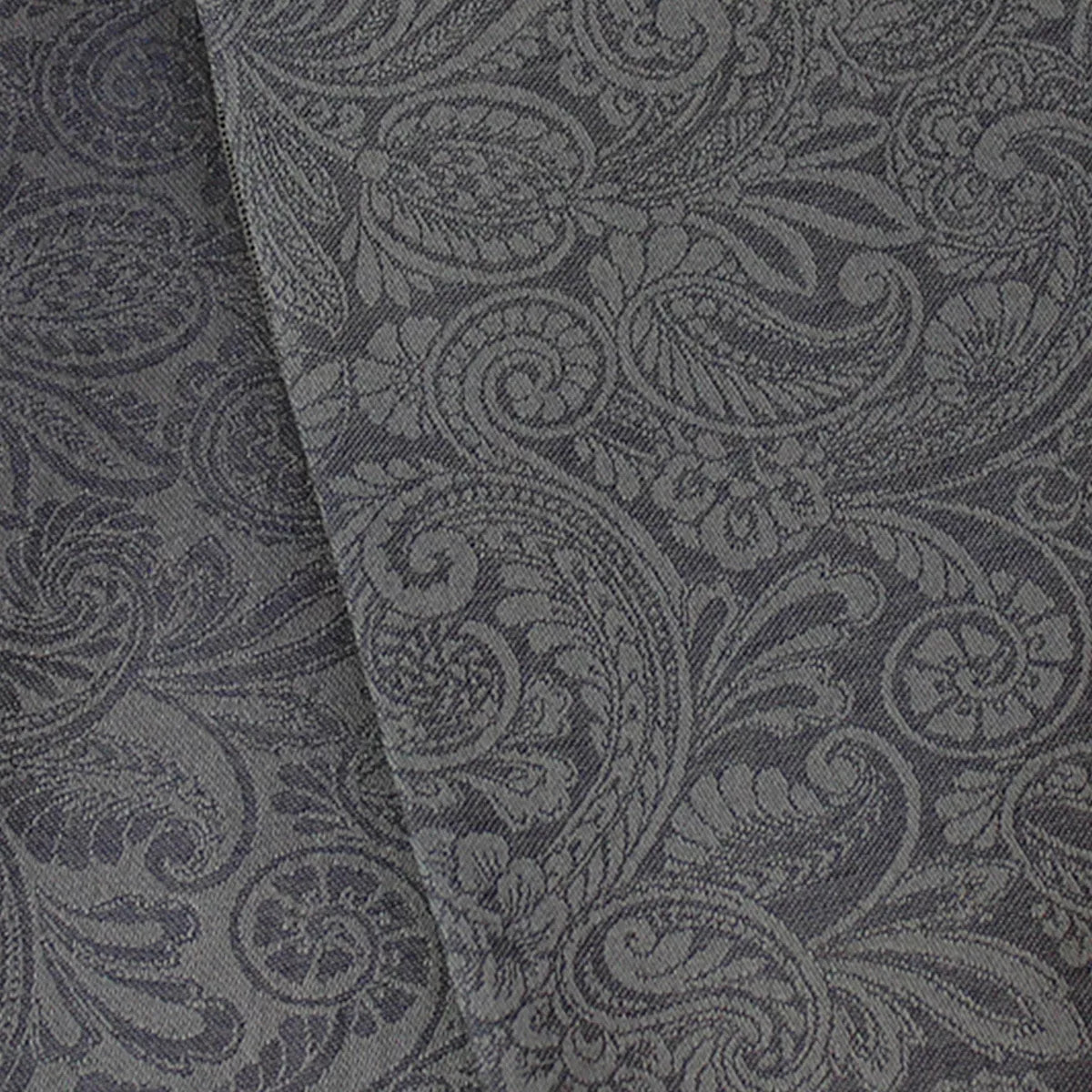 Lot de 2 mouchoirs pur coton motif jacquard anthracite Cachemire anthracite