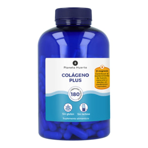 PLANETA HUERTO Colágeno Plus 180 Cápsulas – Suplemento para Articulaciones, Piel y Huesos, Enriquecido con Vitaminas