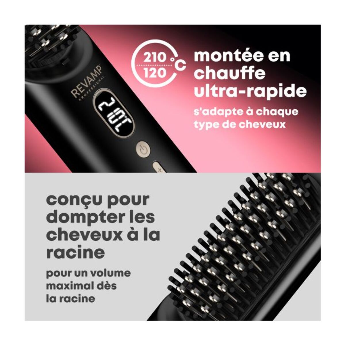 Brosse chauffante REVAMP Straight & Go