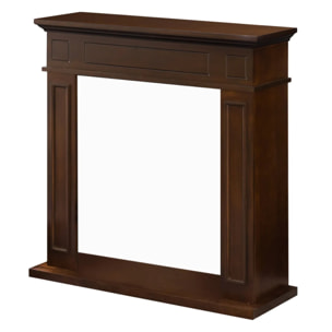 Jefferson - Cornice per Camino 89,5x90,5x28 cm Rivestimento Decorativo in Legno MDF Noce