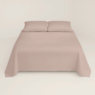 Juego de Sábanas Lisas - 100% Microfibra - Incluye 1 o 2 Fundas de Almohada + 1 Sábana Bajera - Beige