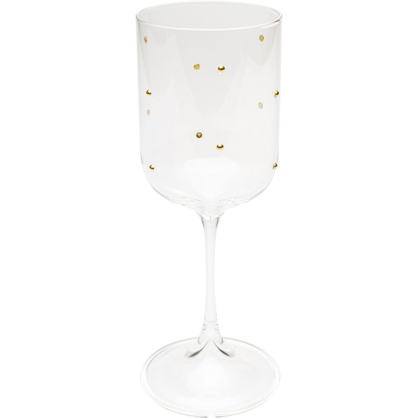 Verres à vin Glam Dots dorés set de 4 Kare Design