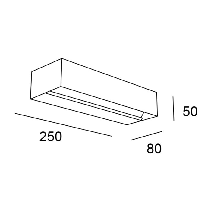 LEDS C4 Aplique Lia LED 250mm LED 8.8 Blanco cálido - 3000K ON-OFF Blanco 544lm