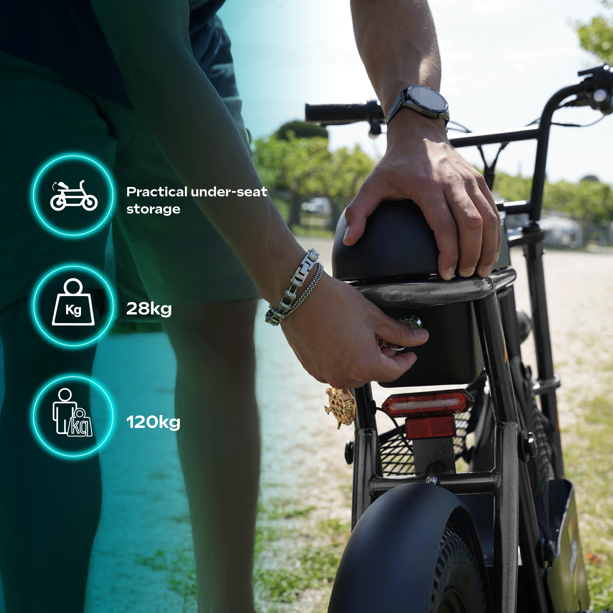 Draisienne Électrique Adulte Thunder 160 – Moteur 1100W - Autonomie Jusqu'a 30 km - Pneu 16" FATBIKE - Batterie 42V/7,8Ah - Poids 28Kg