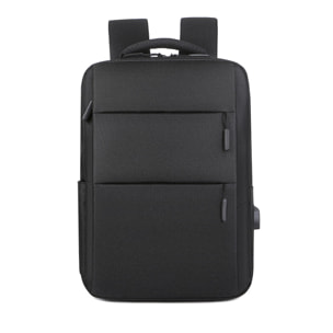 DAM Mochila para Laptop con interfaz de carga USB. 30x13x44 Cm. Color: Negro