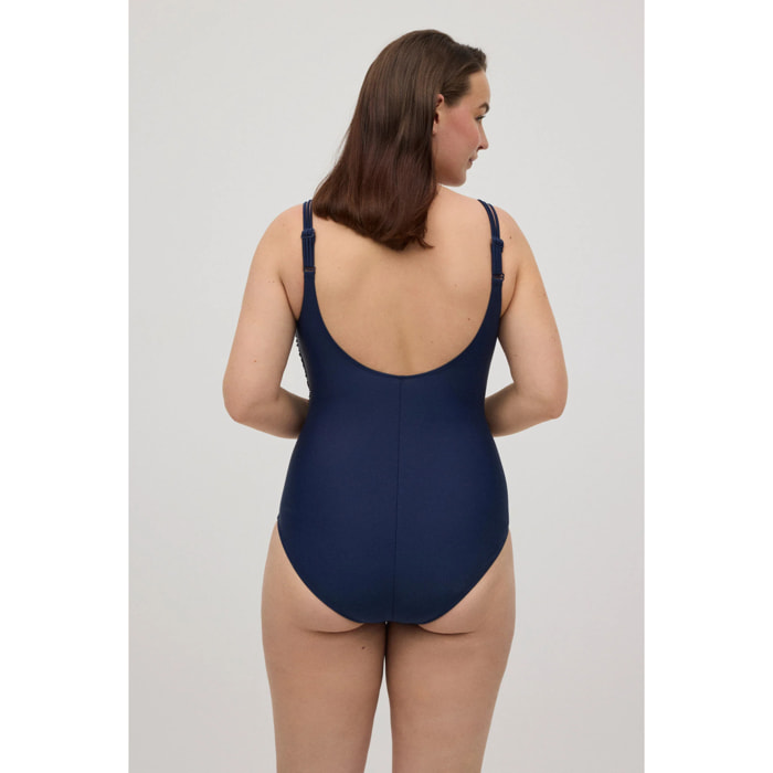 Costume da bagno riducente coppa D blu navy