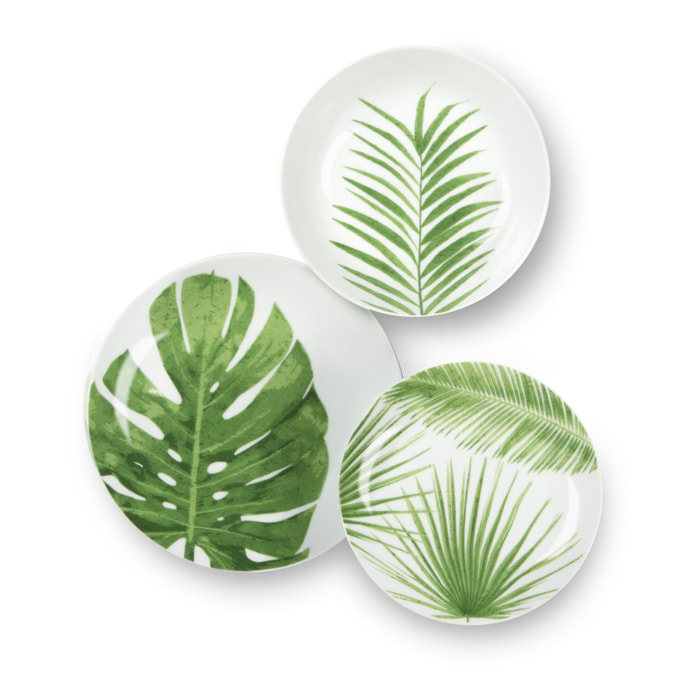 Service de table 18 pièces Excelsa – Foliage, Porcelaine Vert