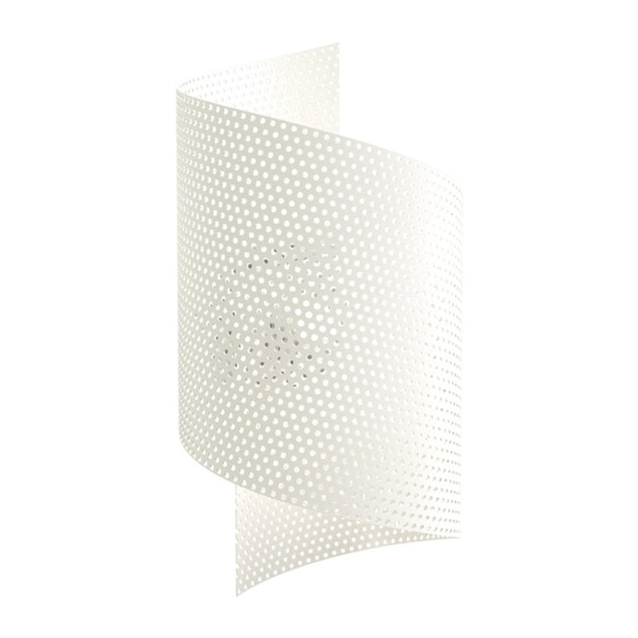Lampada da parete Spiral in acciaio bianco