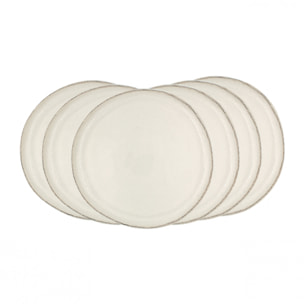 Lot de 6 petites assiettes, COTON