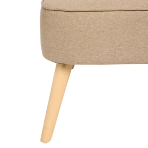 Canapé Naova 2 Places 72x72x126 cm Tissu Beige