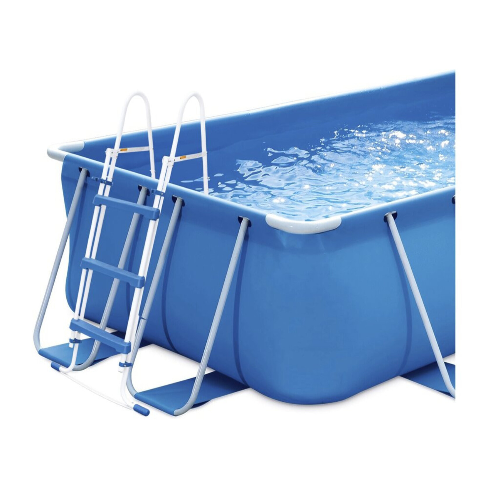 Piscine tubulaire rectangulaire "Flora" – 4 x 2 x 1 m - Bleu