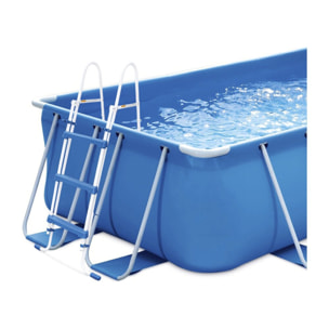 Piscine tubulaire rectangulaire "Flora" – 4 x 2 x 1 m - Bleu