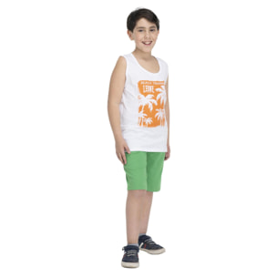 Traje de playa infantil sin mangas.