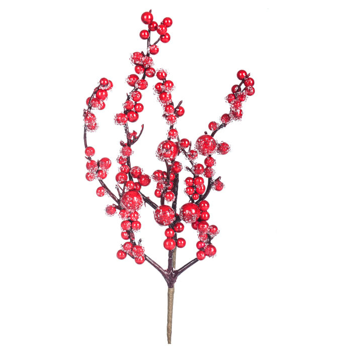 Ilex Ghiacciato - Pezzi 12 - Colore Rosso - 5x35Hx4cm - Bianchi Dino