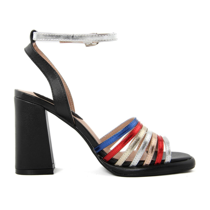 Sandali Donna colore Nero-Altezza tacco:9,5cm