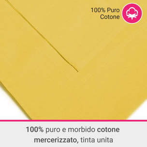 Coppia Federe 3 volani IPERSAN Puro Cotone Giallo