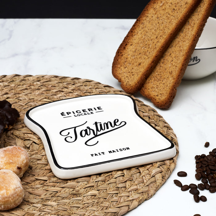Assiette Toast Bistrot 17x16cm