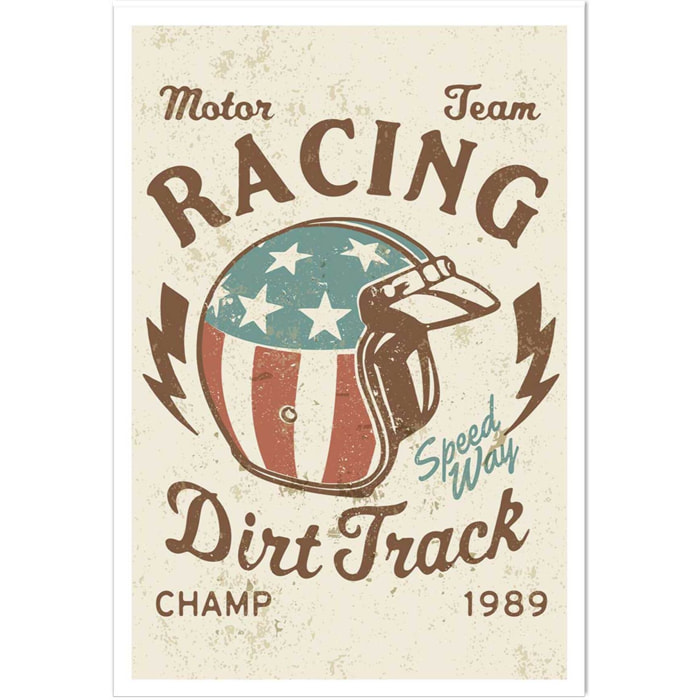 Affiche vintage motor racing Affiche seule