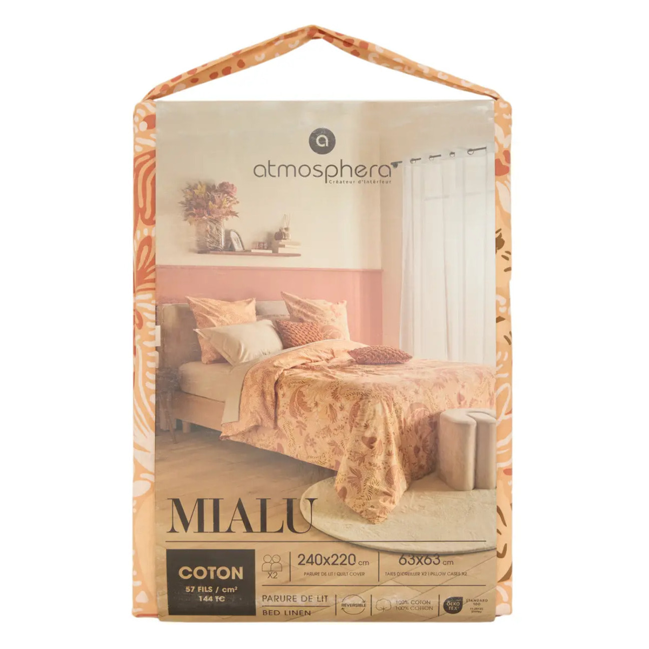 Parure de lit Mialu 220x240cm jaune