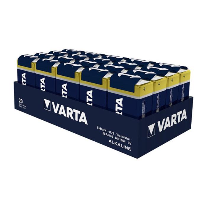 Varta - Piles LONGLIFE 9V boîte de 20