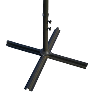 Parasol déporté OAHU rond + housse - Bleu gris