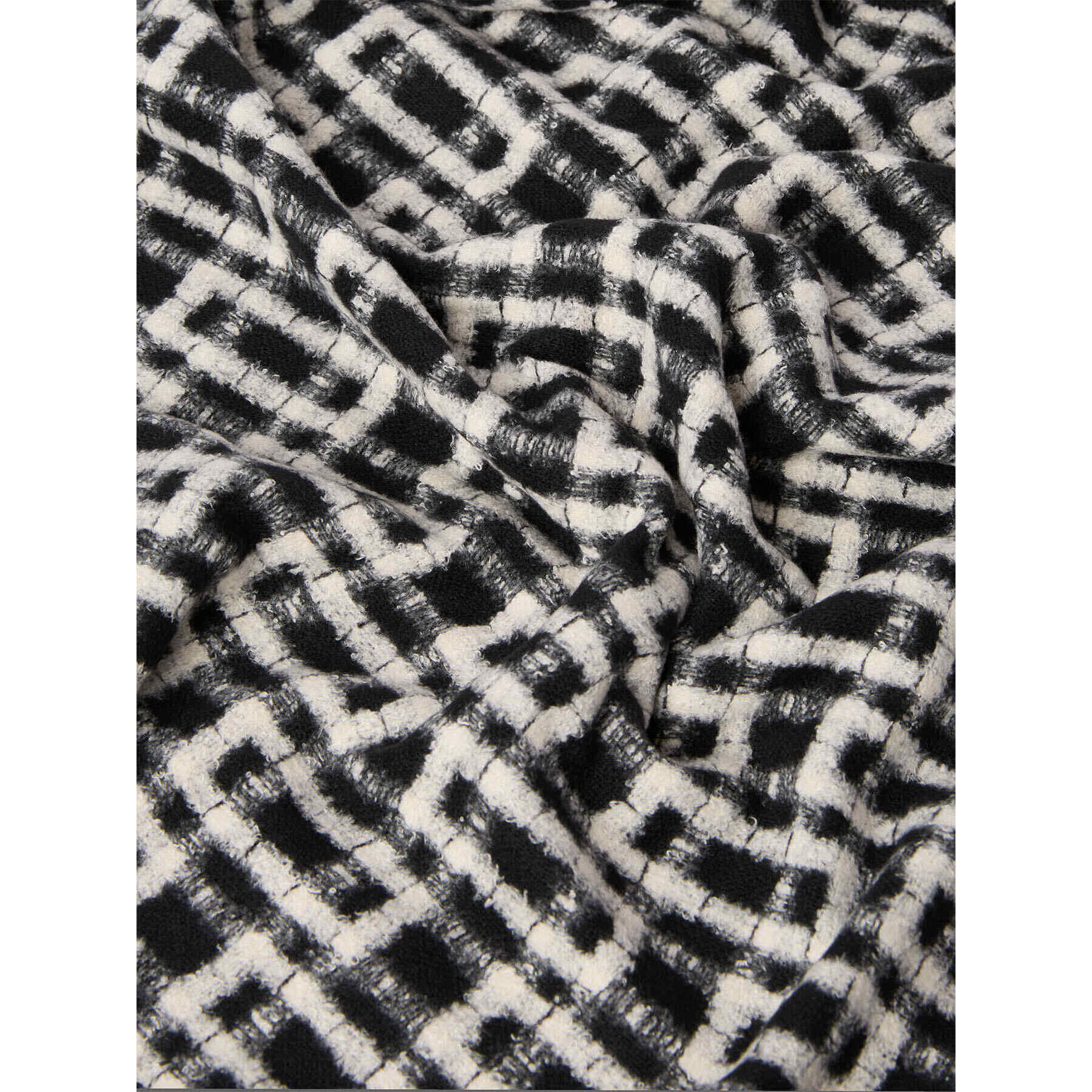 Fiorella Rubino - Bufanda estampado cuadros - Negro