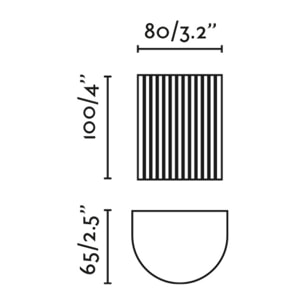SOLE Aplique redondo terracotta estriado