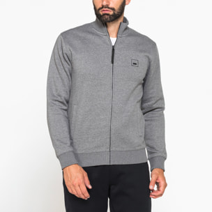FELPA FULL ZIP CON INTERNO FELPATO E TASCHE INSERITE