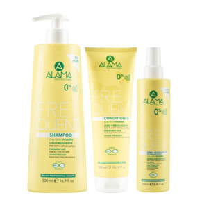 ALAMA Professional Kit Frequent Shampoo Uso frequente 500ml + Conditioner 300ml + Spray 250ml