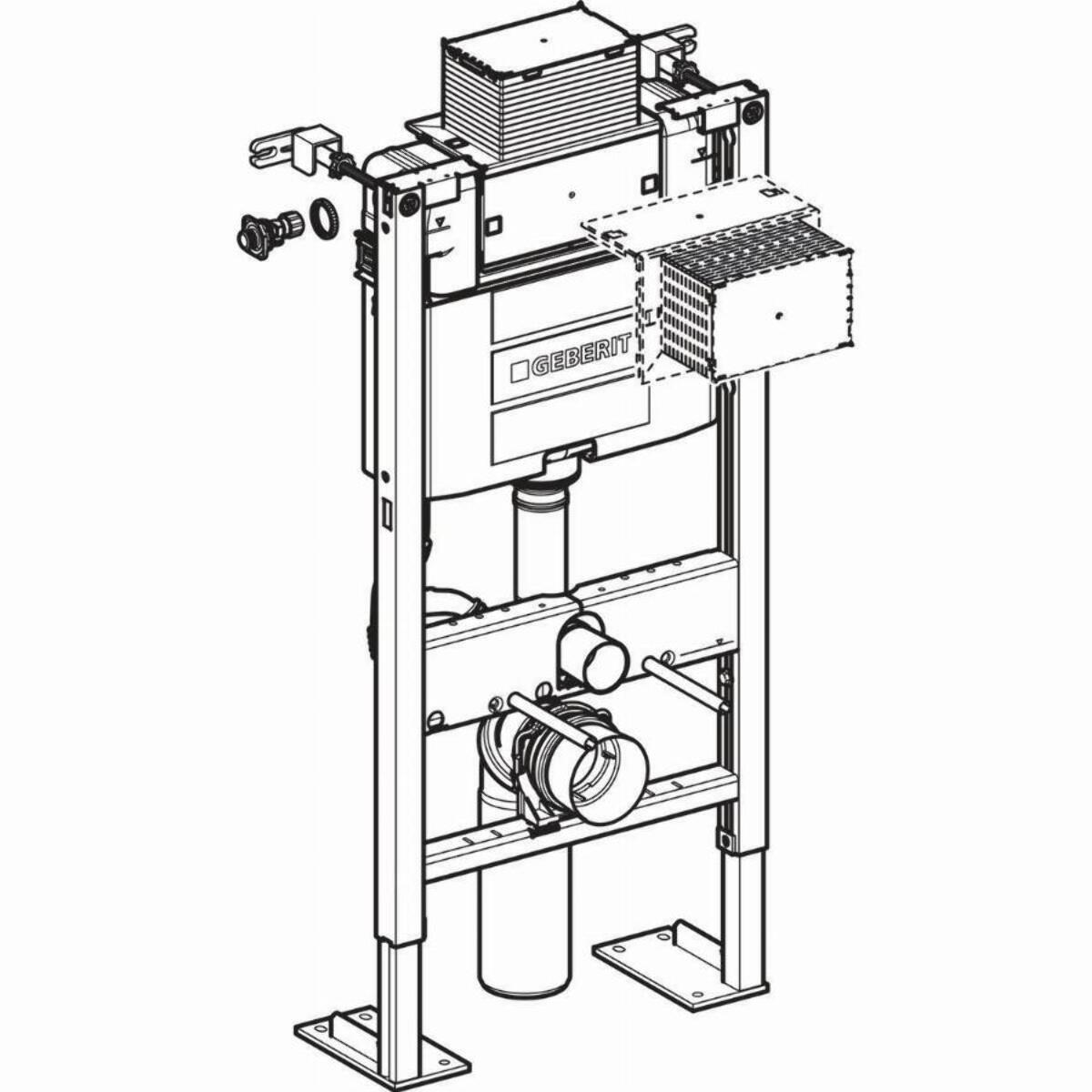 Filtre à charbon bati-support Duofresh absorption d'odeur GEBERIT - 242.555.00.1