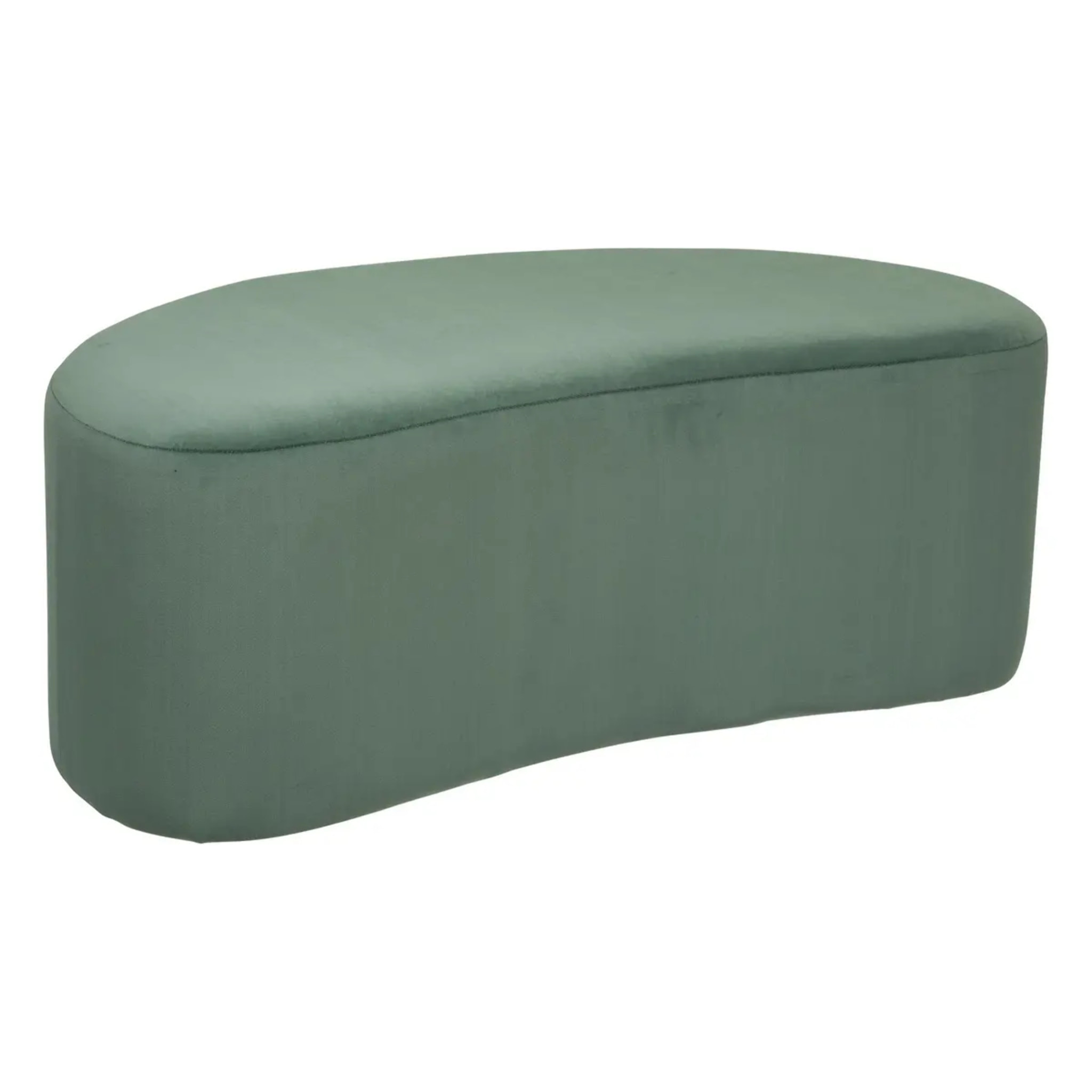 Banc "Malone" en velours 98x51cm vert céladon