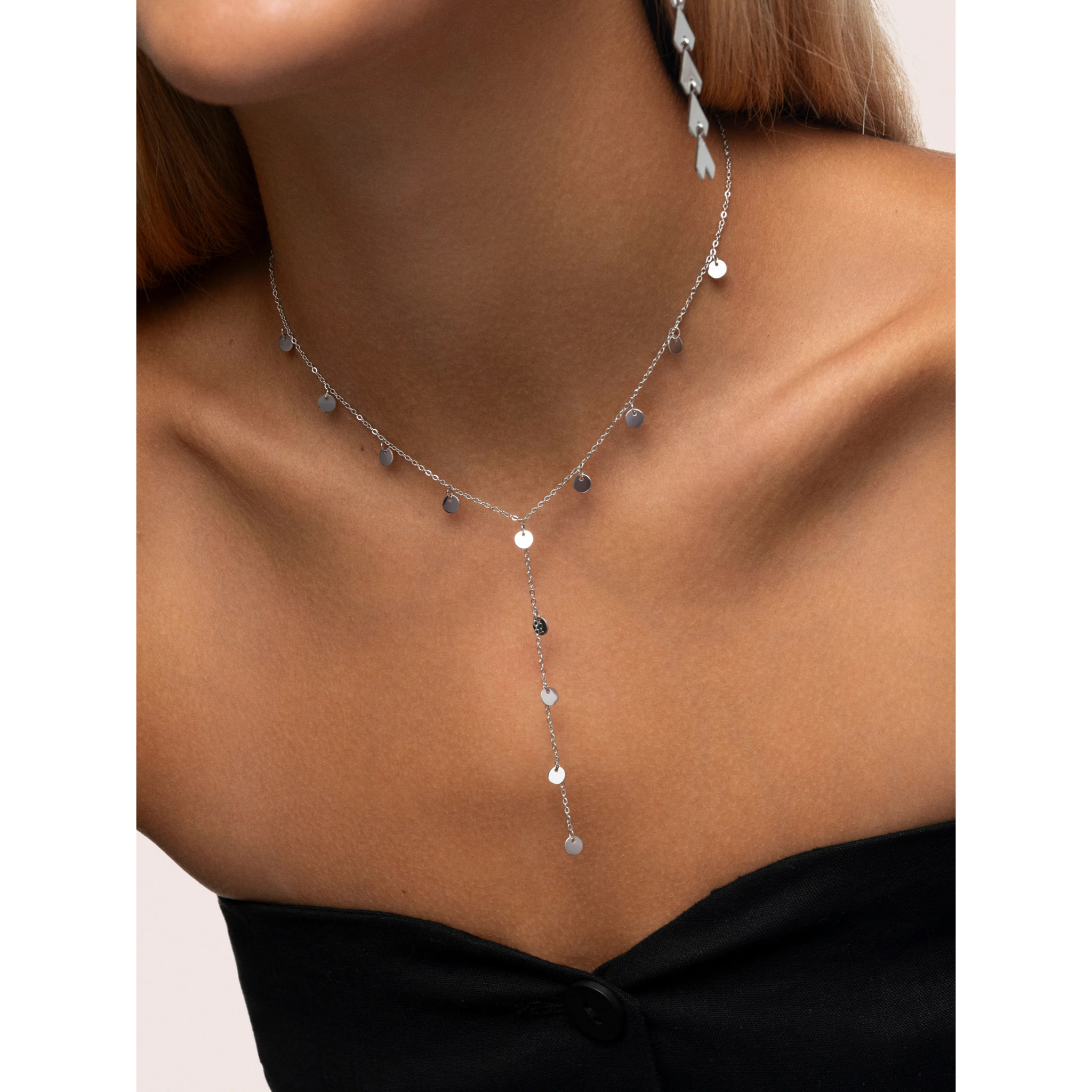 Collana And Mini Moon in Acciaio