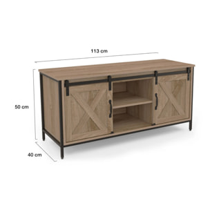 Meuble TV Cheyenne 2 portes L113cm