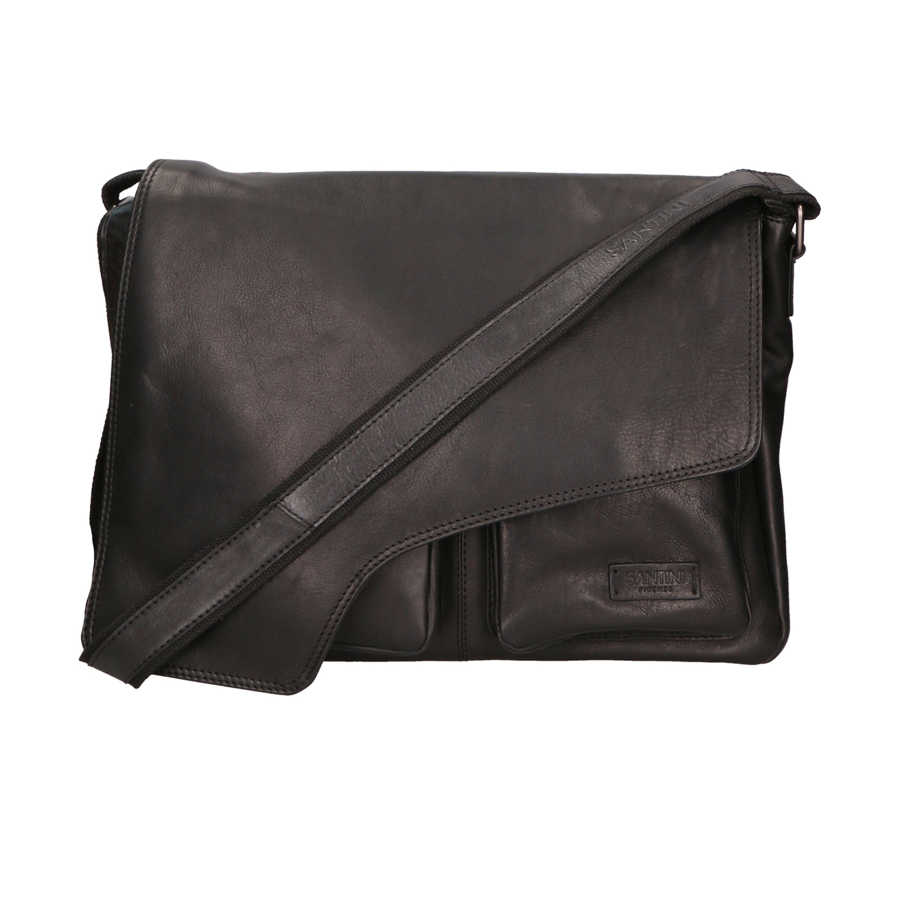 Borsa a mano unisex In Vera pelle Made in India 37x27x12 cm