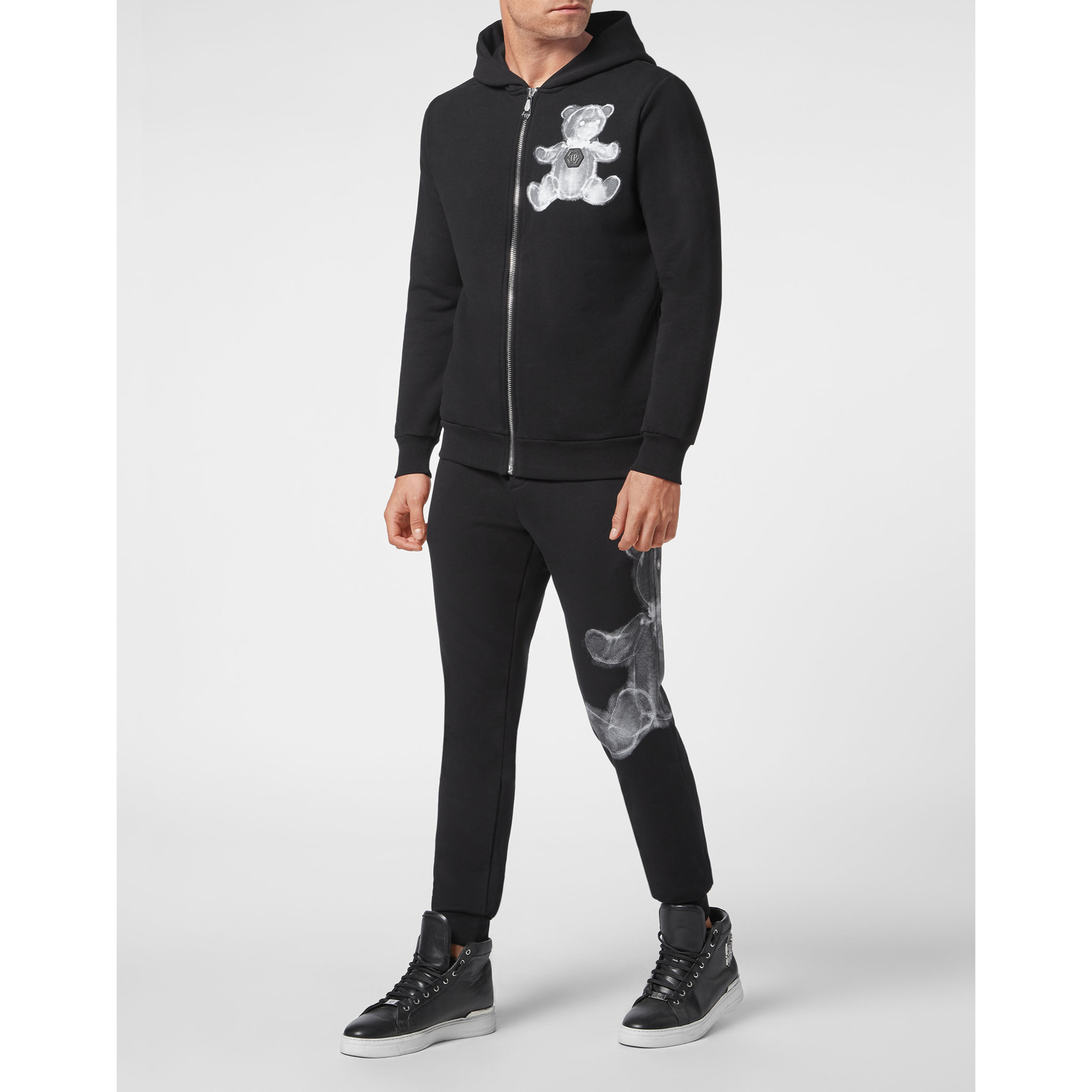 PHILIPP PLEIN Chándal: Sudadera con capucha y pantalón TEDDY