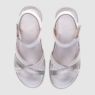 Sandalias de Piel - Blanco - Tacón: 3 cm