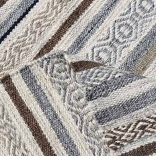 Tapis kilim fait à la main en laine motif géométrique RADA