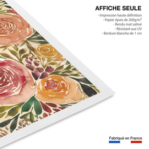 Poster roses merveilleuses Affiche seule