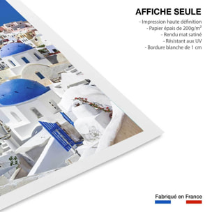 Poster dôme bleu sur les cyclades Affiche seule
