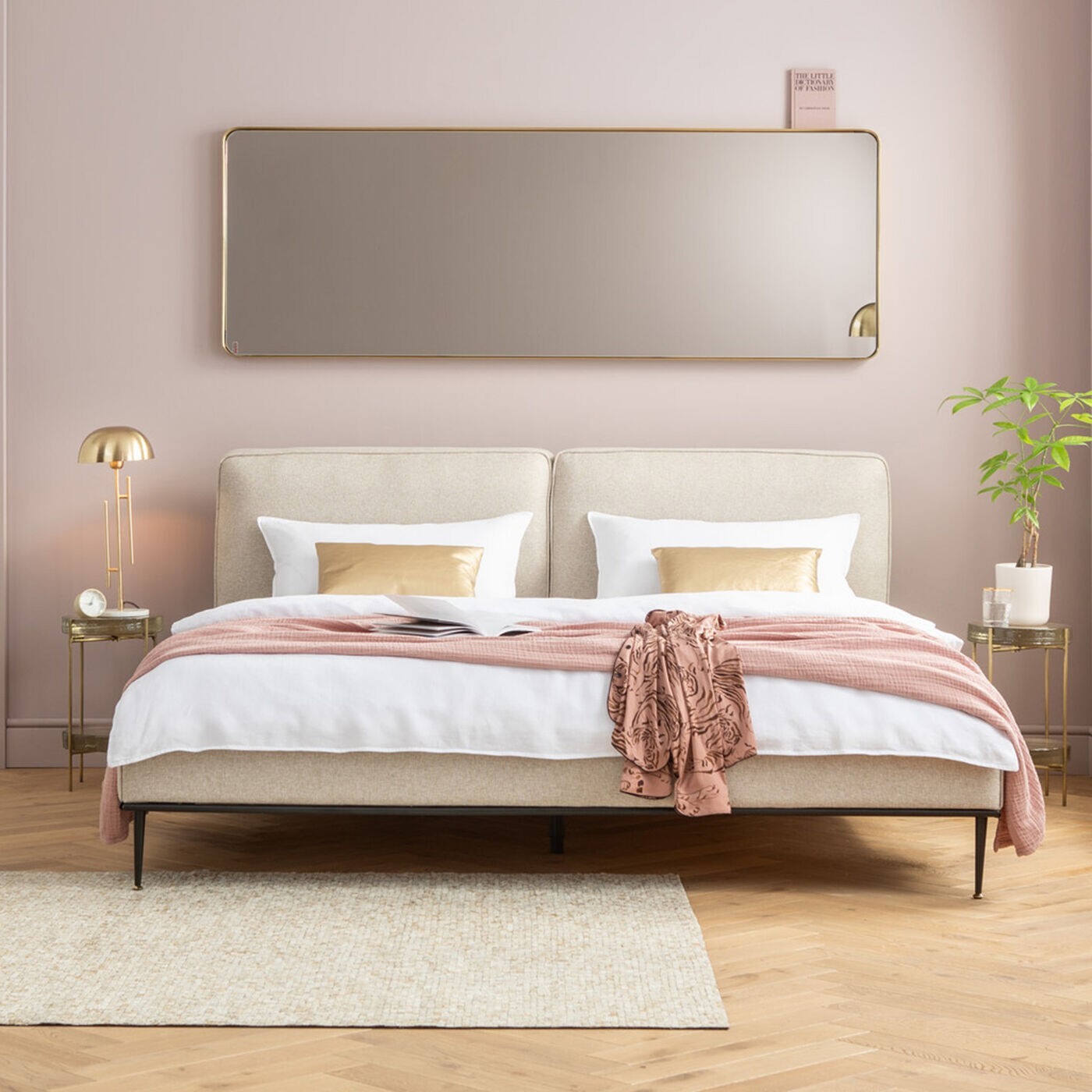 Miroir Curve laiton Kare Design