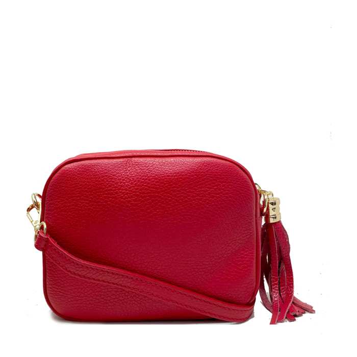 Chicca Borse - Tracollina Clutch Donna in Vera Pelle - Colore Rosso