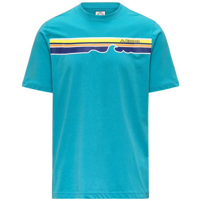 T-Shirts & Top Kappa Uomo Logo Tide 140 Blu