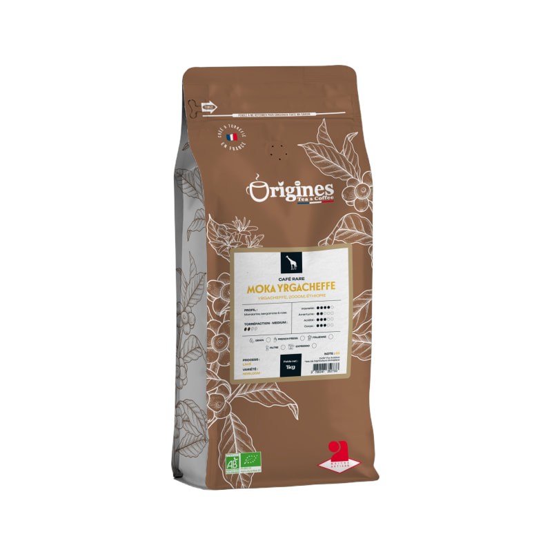 Café Rare bio - Ethiopie Yrgacheffe - Grain 1kg