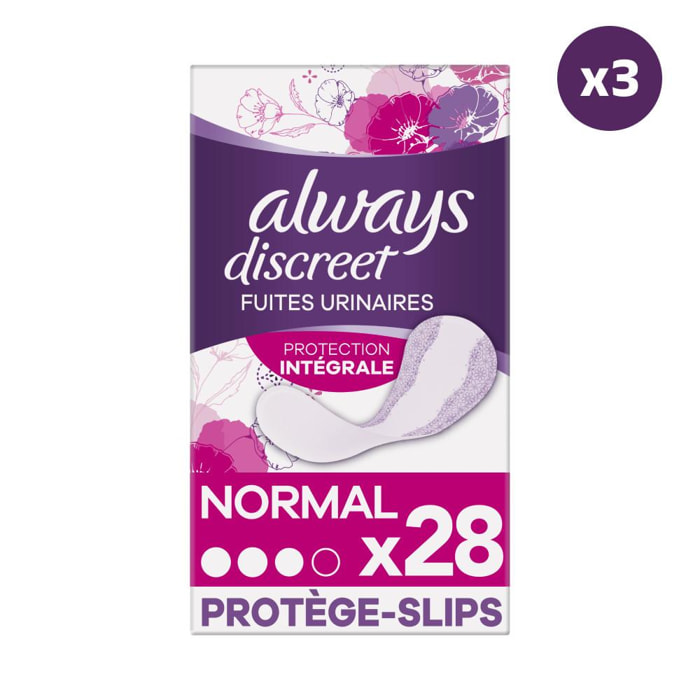 3x28 Protege-Slips Pour Fuites Urinaires Always Discreet Normal