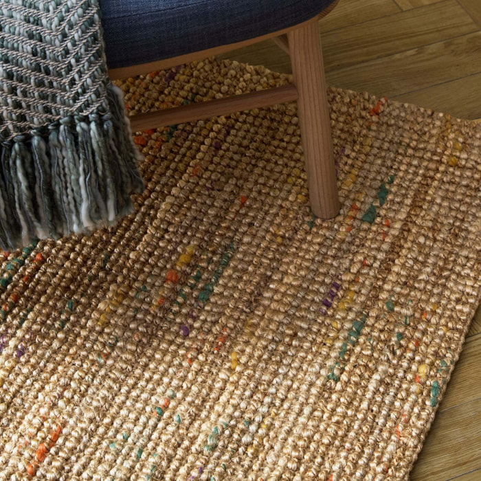 Tapis en jute coloré SARITA